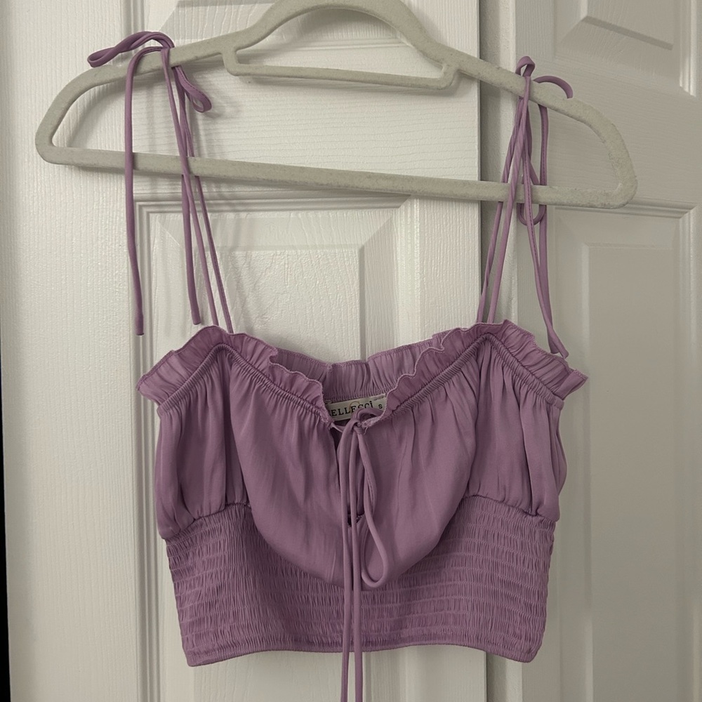 Purple Tie Top